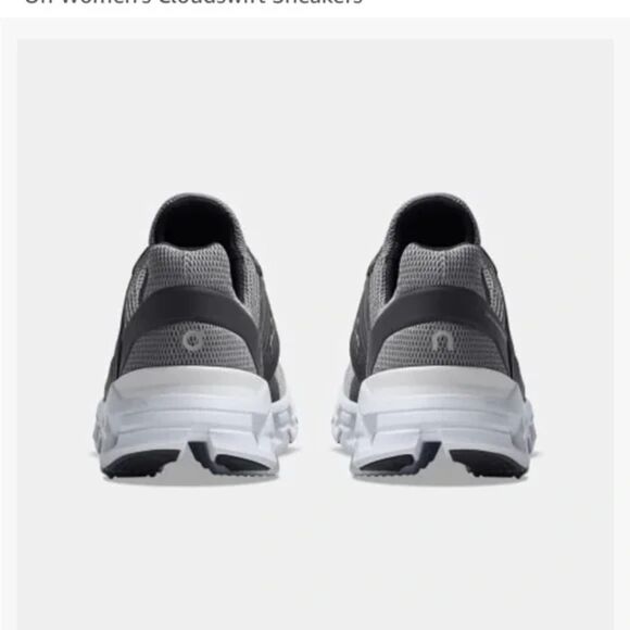 On Cloud Men's Cloudswift Running Sneakers, Gray/Dark Gray, Size 10.5 - Picture 4 of 12